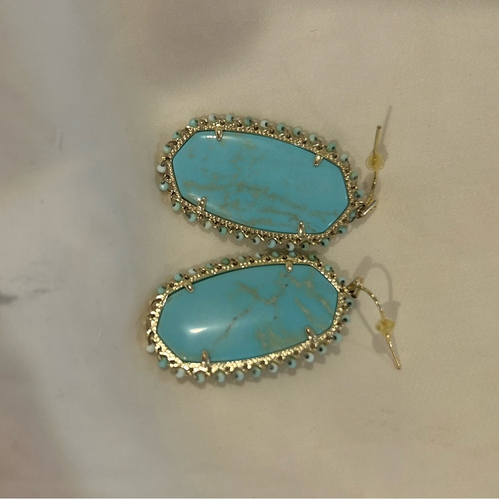 Blue and gold Kendra Scott Earrings